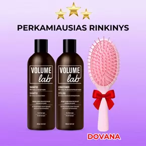 VOLUME LAB bazinis rinkinys: šampūnas ir kondicionierius + DOVANA (plaukų šepetys)!