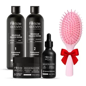 Pilnas Follicle Activin kursas: regeneruoja plaukų augimą ir apimtį (veikia kaip mezoterapija)